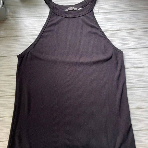 Athleta black ribbed high neck tank top women’s size xs - Picture 7 of 10